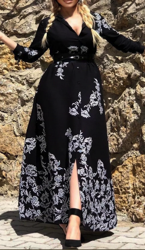 فستان قميص نسائي من MitraMina بنمط قطرة MTR1008