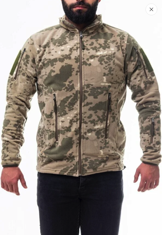 Karaca  Tactical Fleece Coat Military Men's Camouflage 5 Pocket Tactical Coat Slim Fit. 12220